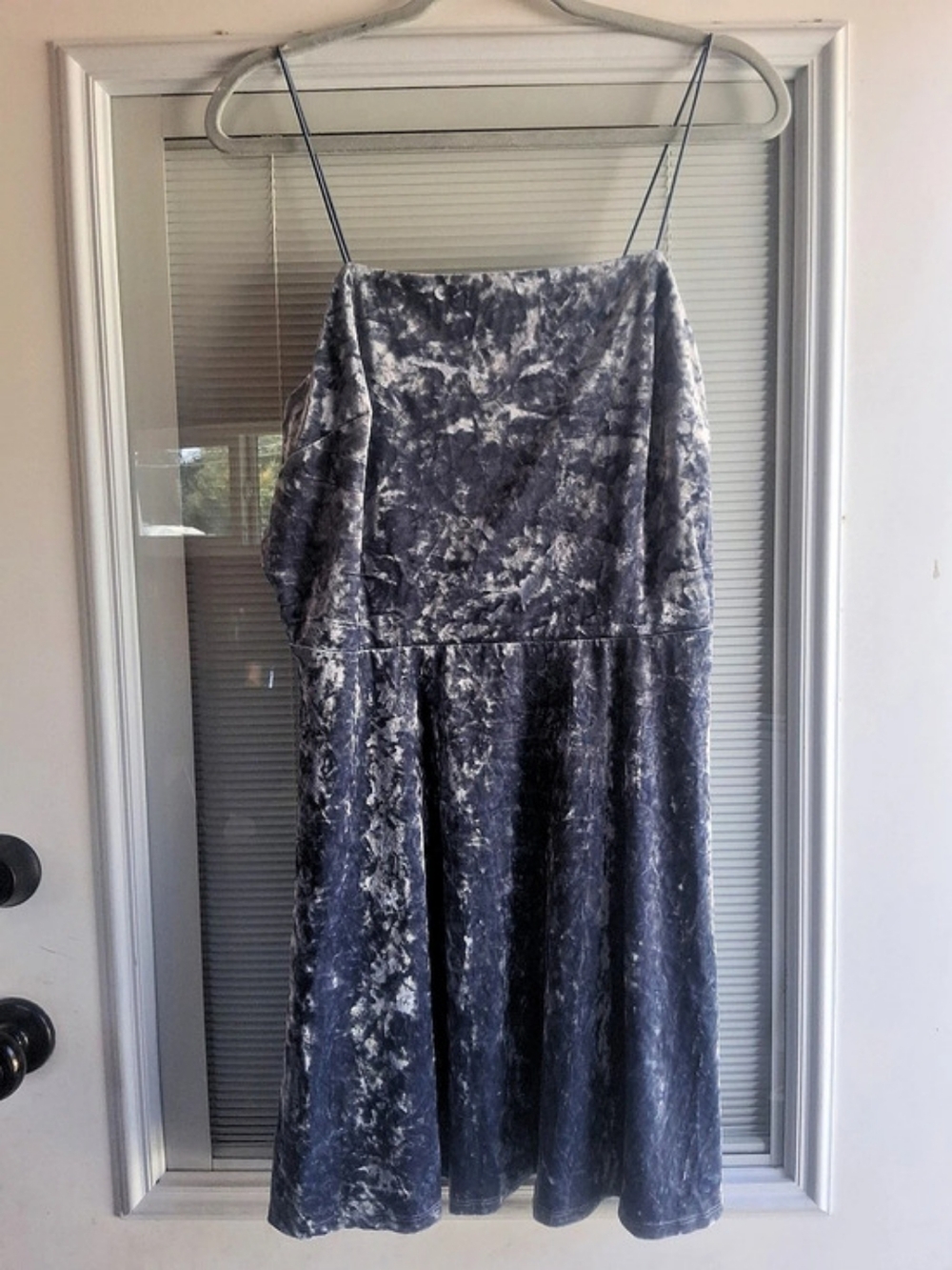 Wild Fable Blue Abstract Velvet Maxi Dress Size XL
